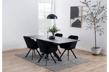 Ganesh Spisebord 100 cm Rektangulært - Sort - Møbler - Borde - Spisebord og køkkenbord