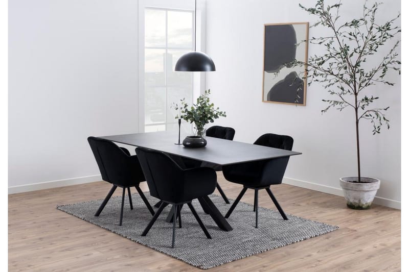 Ganesh Spisebord 100 cm Rektangulært - Sort - Møbler - Borde - Spisebord og køkkenbord