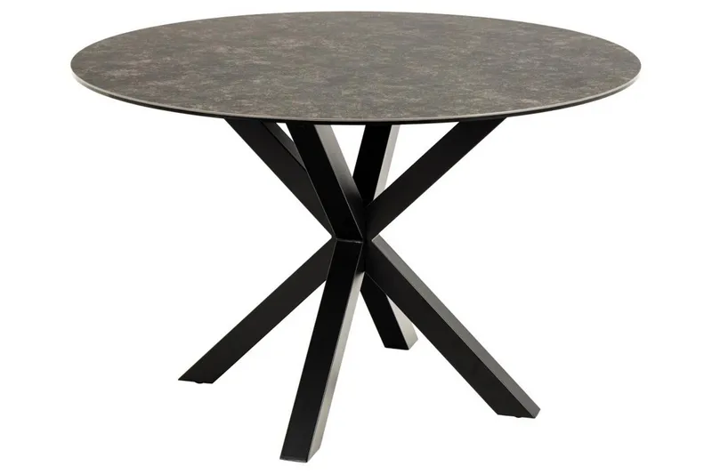 Ganesh Spisebord 119 cm Rundt, Sort