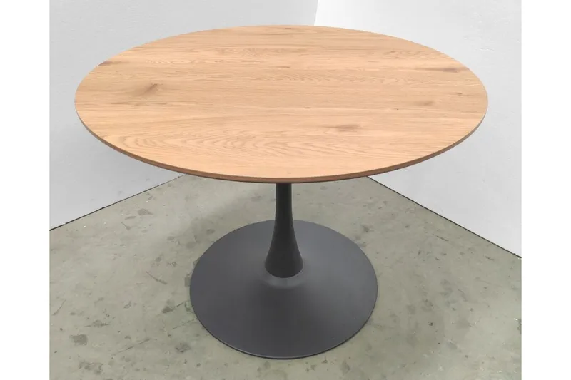 Gibran Spisebord 100 cm Rundt, Sort/Beige