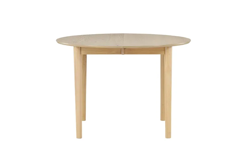 Gilda Rundt Spisebord 110 cm med Træ- og Egetræsudseende, Whitewash