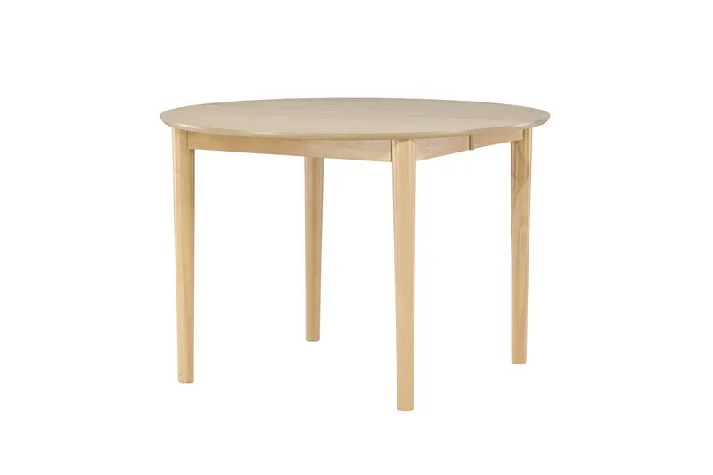 Gilda Rundt Spisebord 110 cm med Træ- og Egetræsudseende - Whitewash - Møbler - Borde - Spisebord og køkkenbord