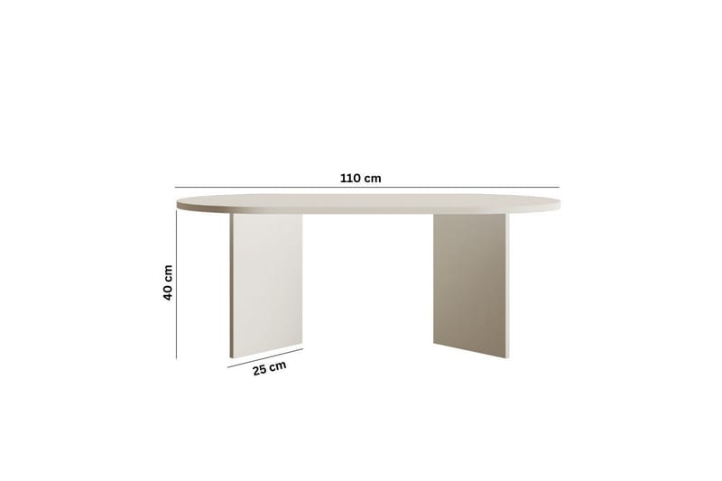 Glenure Sofabord 110 cm - Beige - Møbler - Borde - Sofabord