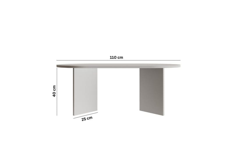 Glenure Sofabord 110 cm - Hvid - Møbler - Borde - Sofabord