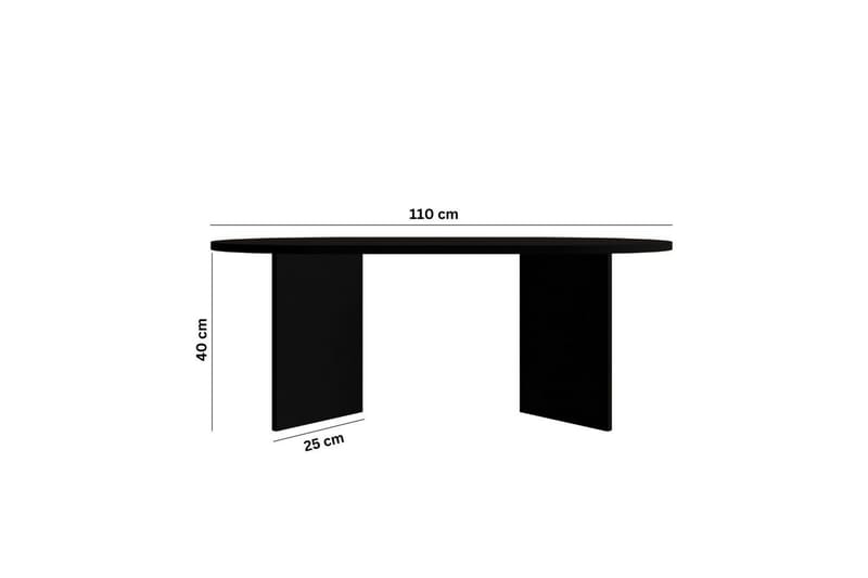 Glenure Sofabord 110 cm - Sort - Møbler - Borde - Sofabord