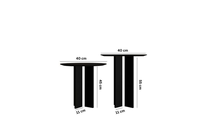 Glenure Sofabord 40 cm - Sort - Møbler - Borde - Sofabord