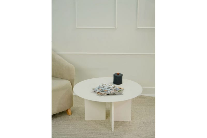 Glenure Sofabord 80 cm - Cremevhid - Møbler - Borde - Sofabord