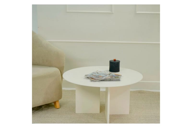 Glenure Sofabord 80 cm - Cremevhid - Møbler - Borde - Sofabord