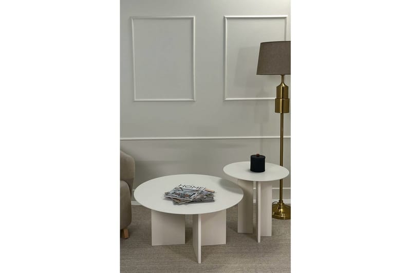 Glenure Sofabord 80 cm - Cremevhid - Møbler - Borde - Sofabord