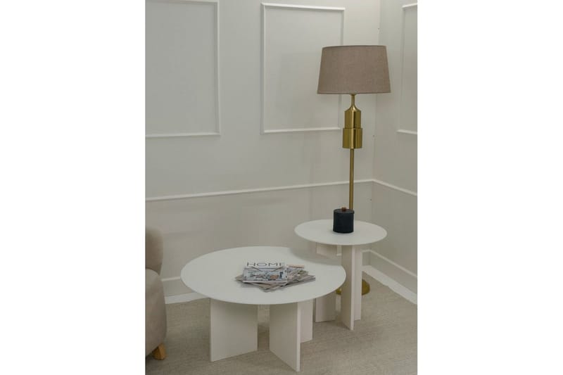 Glenure Sofabord 80 cm - Cremevhid - Møbler - Borde - Sofabord