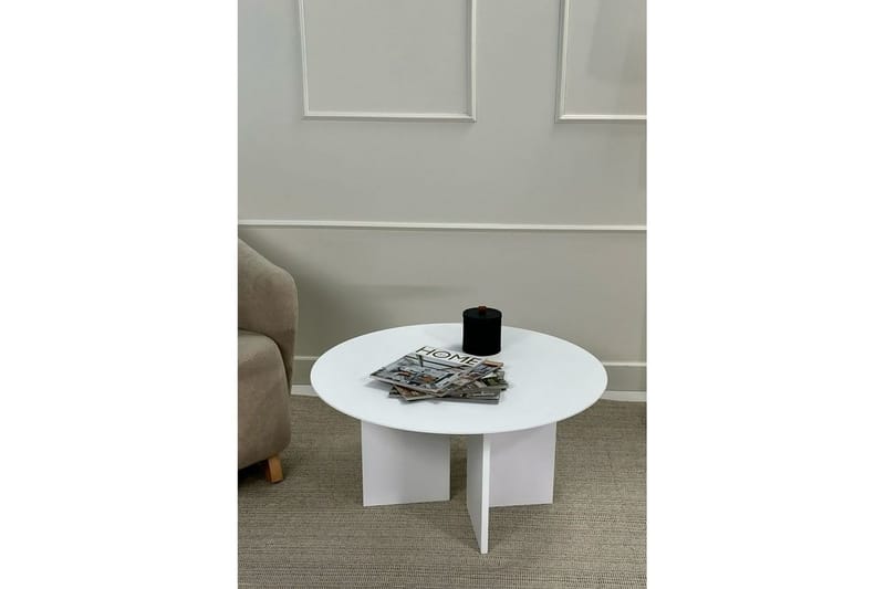 Glenure Sofabord 80 cm - Hvid - Møbler - Borde - Sofabord
