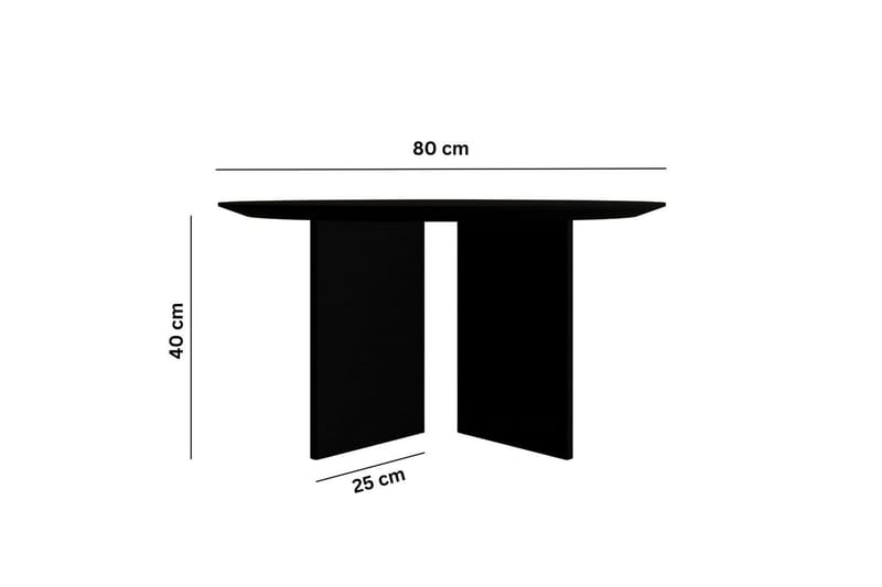 Glenure Sofabord 80 cm - Sort - Møbler - Borde - Sofabord