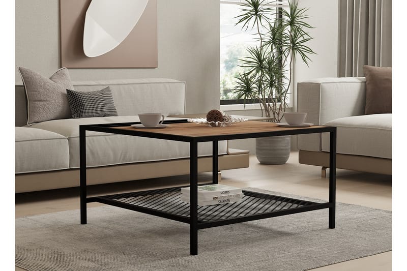 Gomis Sofabord 80 cm - Brun/Sort - Møbler - Borde - Sofabord