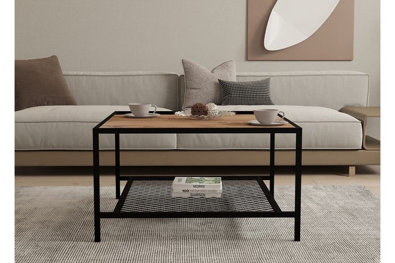 Gomis Sofabord 80 cm - Brun/Sort - Møbler - Borde - Sofabord