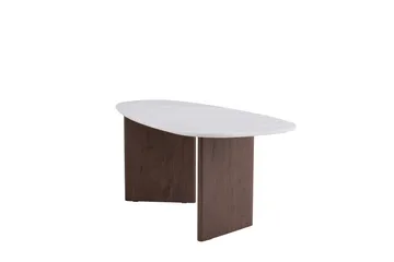 Grönvik Asymmetrisk Spisebord 180 cm med Valnød- og Betonudseende - Beige - Møbler - Borde - Spisebord og køkkenbord