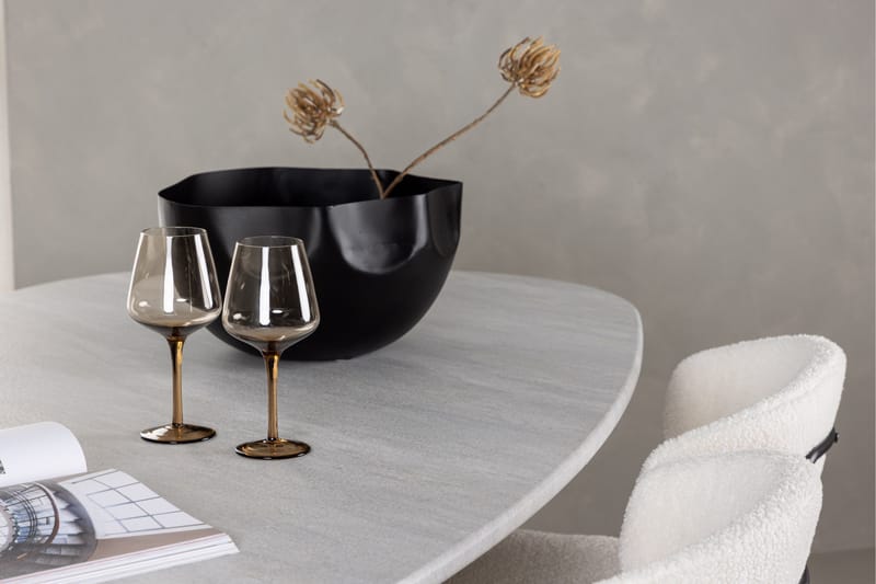 Grönvik Matgruppe 180 cm Oval med 4 Chico Stole - Mocca - Møbler - Borde - Spisebordssæt