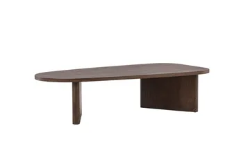 Grönvik ovalt sofabord 130 × 65 cm - Mørkebrun/valnød/træ - Møbler - Borde - Sofabord