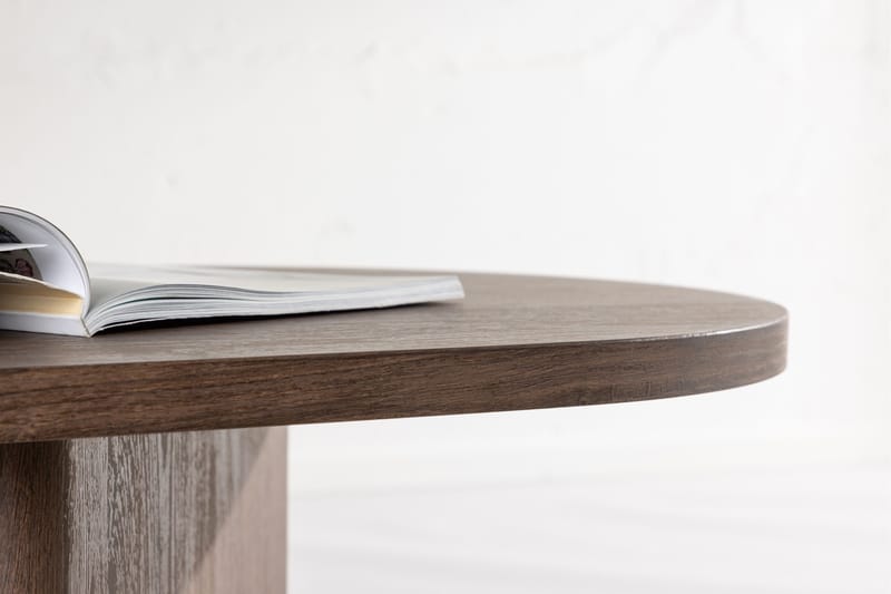 Grönvik ovalt sofabord 130 × 65 cm - Mørkebrun/valnød/træ - Møbler - Borde - Sofabord