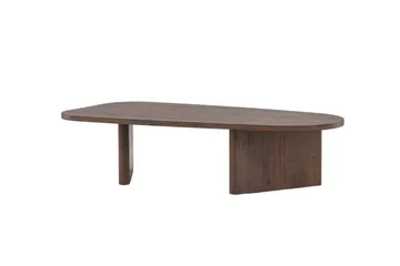 Grönvik ovalt sofabord 130 × 65 cm - Mørkebrun/valnød/træ - Møbler - Borde - Sofabord