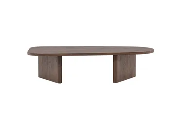 Grönvik ovalt sofabord 130 × 65 cm - Mørkebrun/valnød/træ - Møbler - Borde - Sofabord