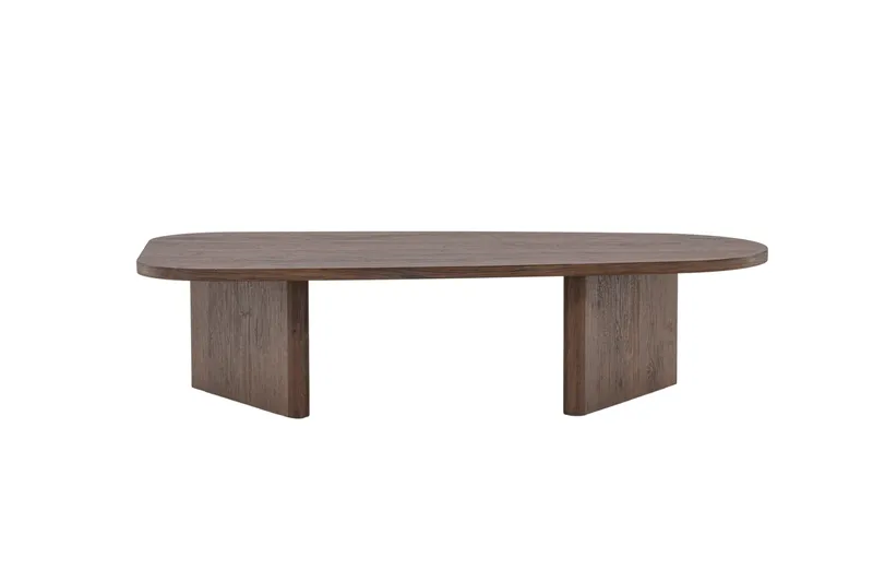 Grönvik ovalt sofabord 130 × 65 cm, Mørkebrun/valnød/træ