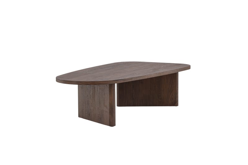 Grönvik ovalt sofabord 130 × 65 cm - Mørkebrun/valnød/træ - Møbler - Borde - Sofabord