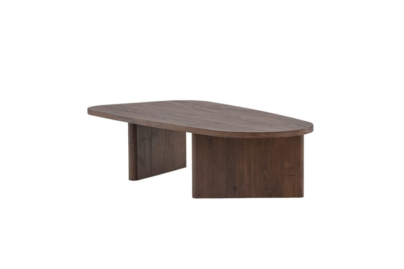 Grönvik ovalt sofabord 130 × 65 cm - Mørkebrun/valnød/træ - Møbler - Borde - Sofabord