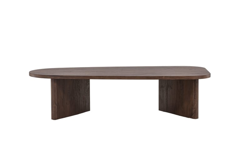 Grönvik ovalt sofabord 130 × 65 cm - Mørkebrun/valnød/træ - Møbler - Borde - Sofabord