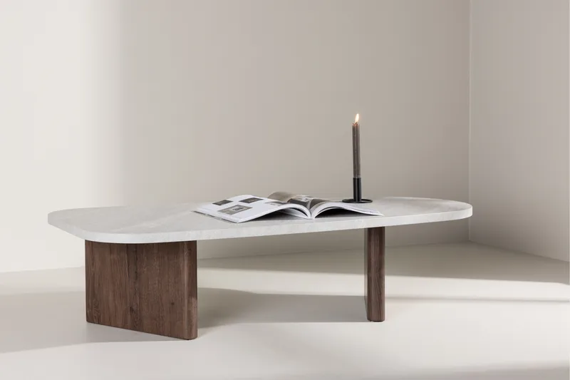 Grönvik Sofabord 130x65 cm - Lysegrå - Møbler - Borde - Sofabord