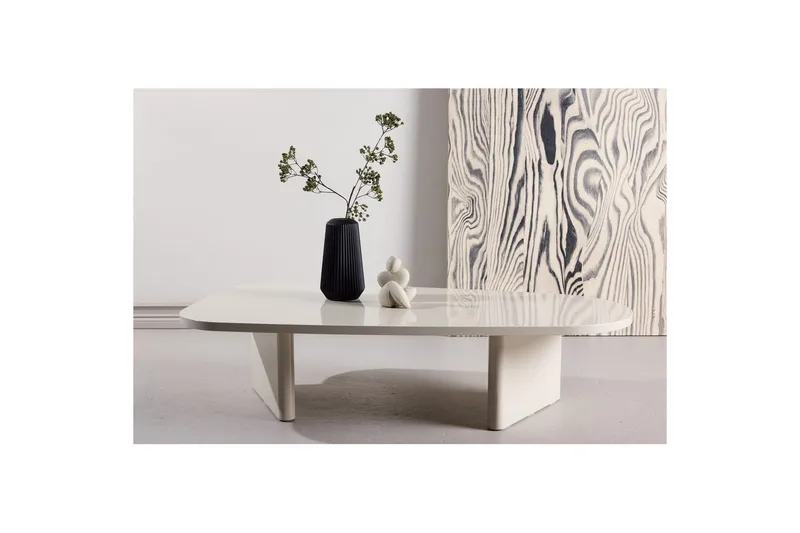 Grönvik Sofabord 135x65 cm i Malet Træ - Cremehvid - Møbler - Borde - Sofabord