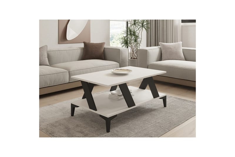Gralen Sofabord 100 cm - Antracit/Hvid - Møbler - Borde - Sofabord