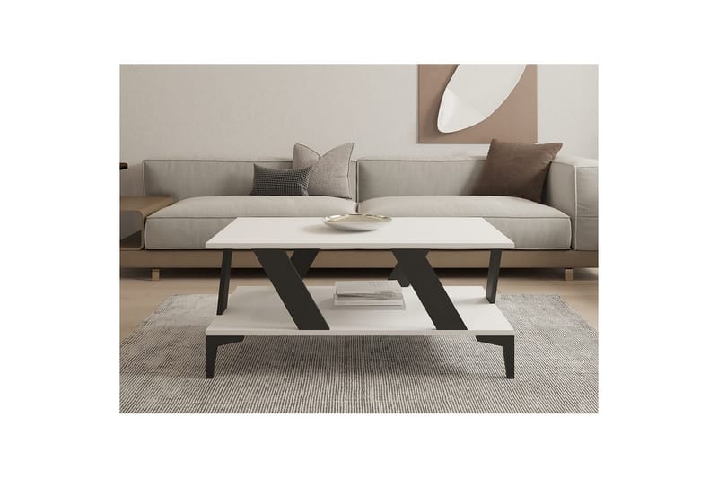 Gralen Sofabord 100 cm - Antracit/Hvid - Møbler - Borde - Sofabord