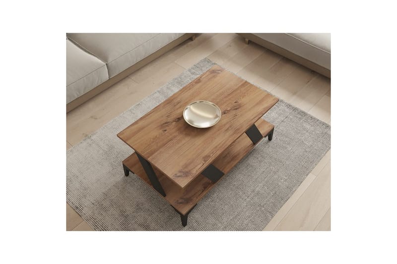 Gralen Sofabord 100 cm - Antracit/Natur - Møbler - Borde - Sofabord