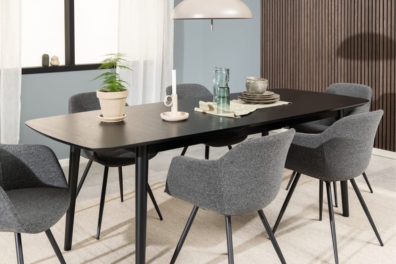 Grasonville Spisebord 219x90 cm - Sort - Møbler - Borde - Spisebord og køkkenbord