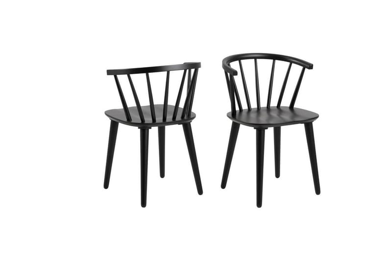 Grasonville Udtrækkelig Spisegruppe 115-154 Cm + 4 Spisestuestole - Sort - Møbler - Borde - Spisebordssæt