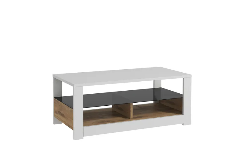 Griselda Sofabord 90 cm, Hvid/Eg