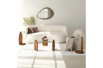 Guinn Sofabord 90 cm - Brun/Transparent - Møbler - Borde - Sofabord