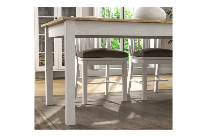 Gulbahar Spisebord 180 cm Rektangulær - Natur/Hvid - Møbler - Borde - Spisebord og køkkenbord