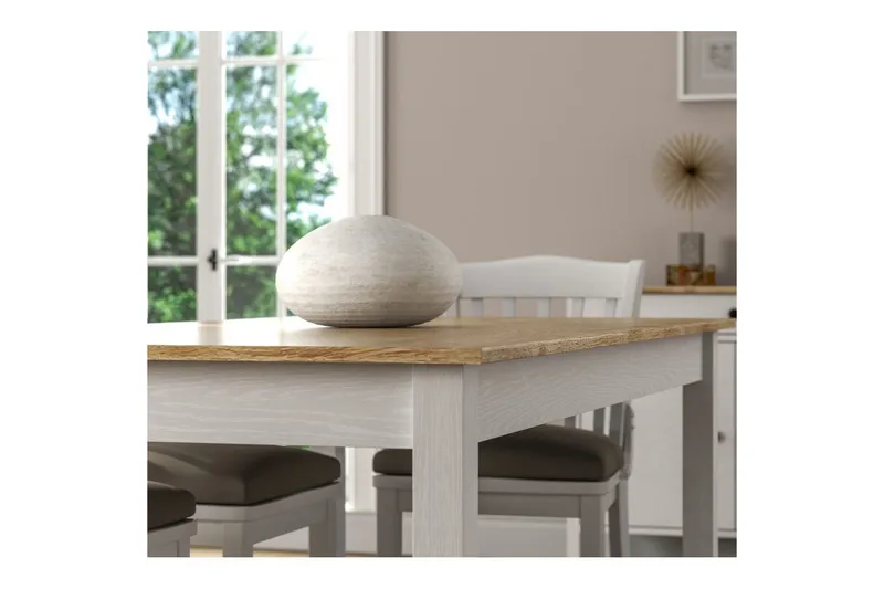 Gulbahar Spisebord 180 cm Rektangulær - Natur/Hvid - Møbler - Borde - Spisebord og køkkenbord