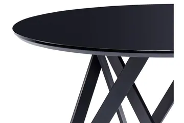 Gunden Rundt Spisebord 120 cm med Metaludseende - Sort - Møbler - Borde - Spisebord og køkkenbord