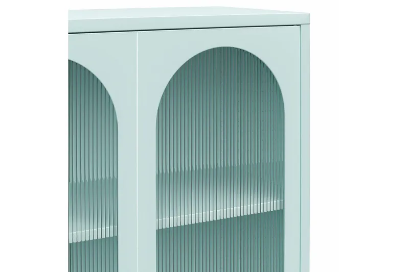 Højskab Luna Sky Blå - Sky Blå - Opbevaring - Skab - Vitrineskabe