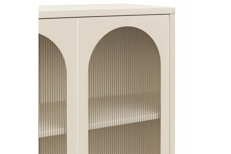 Højskab Luna Pergament - Pergament - Opbevaring - Skab - Vitrineskabe