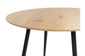 Habbe Spisebord 100 cm Rund - Lysebrun/Sort - Møbler - Borde - Spisebord og køkkenbord