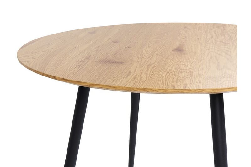 Habbe Spisebord 100 cm Rund - Lysebrun/Sort - Møbler - Borde - Spisebord og køkkenbord