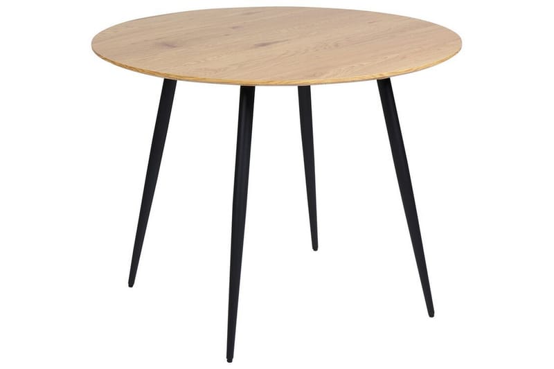 Habbe Spisebord 100 cm Rund - Lysebrun/Sort - Møbler - Borde - Spisebord og køkkenbord