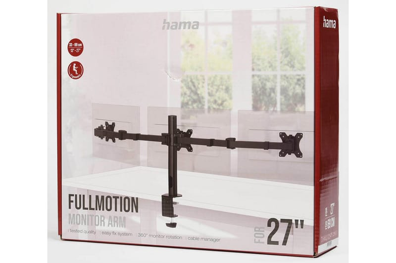 HAMA Monitorbeslag Til Tre Billedeskærme 13- 27 - Møbler - Borde - Bordtilbehør