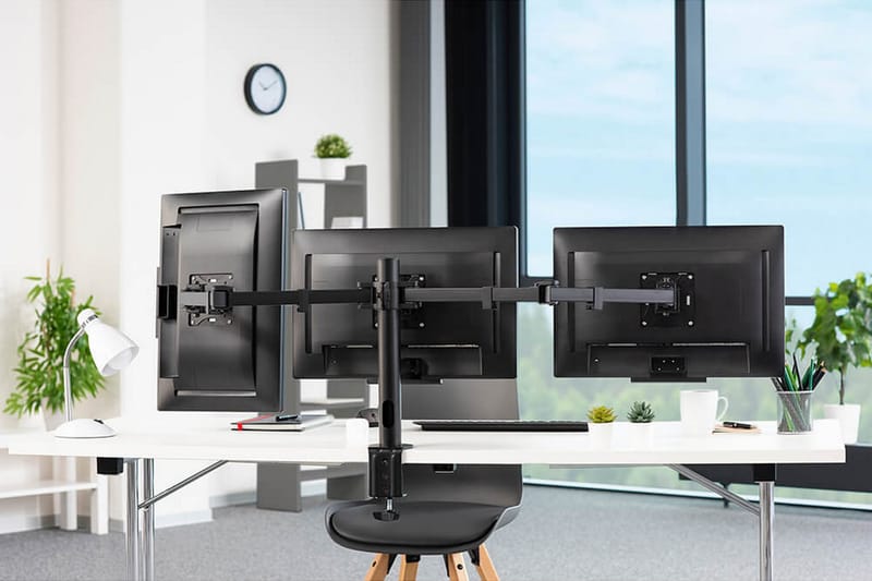 HAMA Monitorbeslag Til Tre Billedeskærme 13- 27 - Møbler - Borde - Bordtilbehør