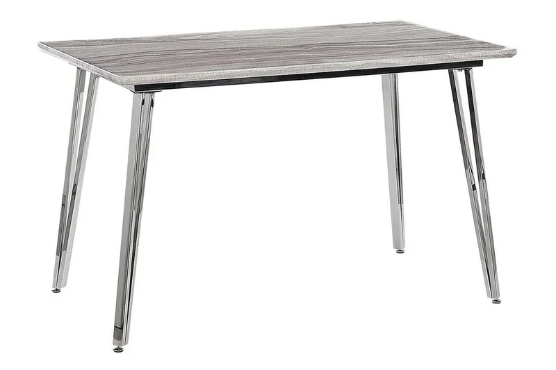 Hamiota Spisebord 70x120 cm, Hvid/Sølv