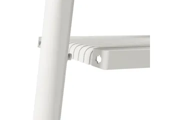 Harb 43 cm Rektangulært Sofabord med Hylder i Plast - Hvid - Møbler - Borde - Sofabord