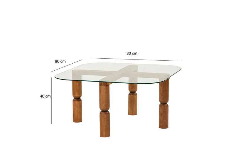 Harman Sofabord 80 cm - Valnød - Møbler - Borde - Sofabord